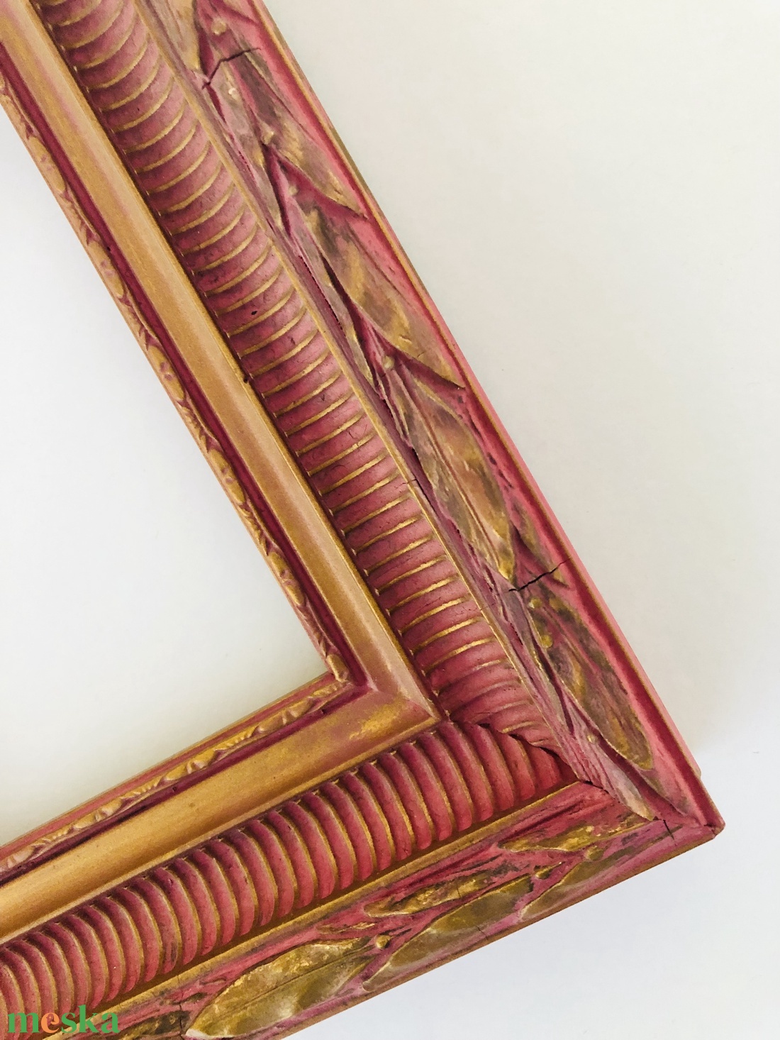 Vintage Romantika � Klasszikus mintázatú,  elegáns felújított fa képkeret - otthon & életmód - dekoráció - kép & falikép - képkeret - Meska.hu