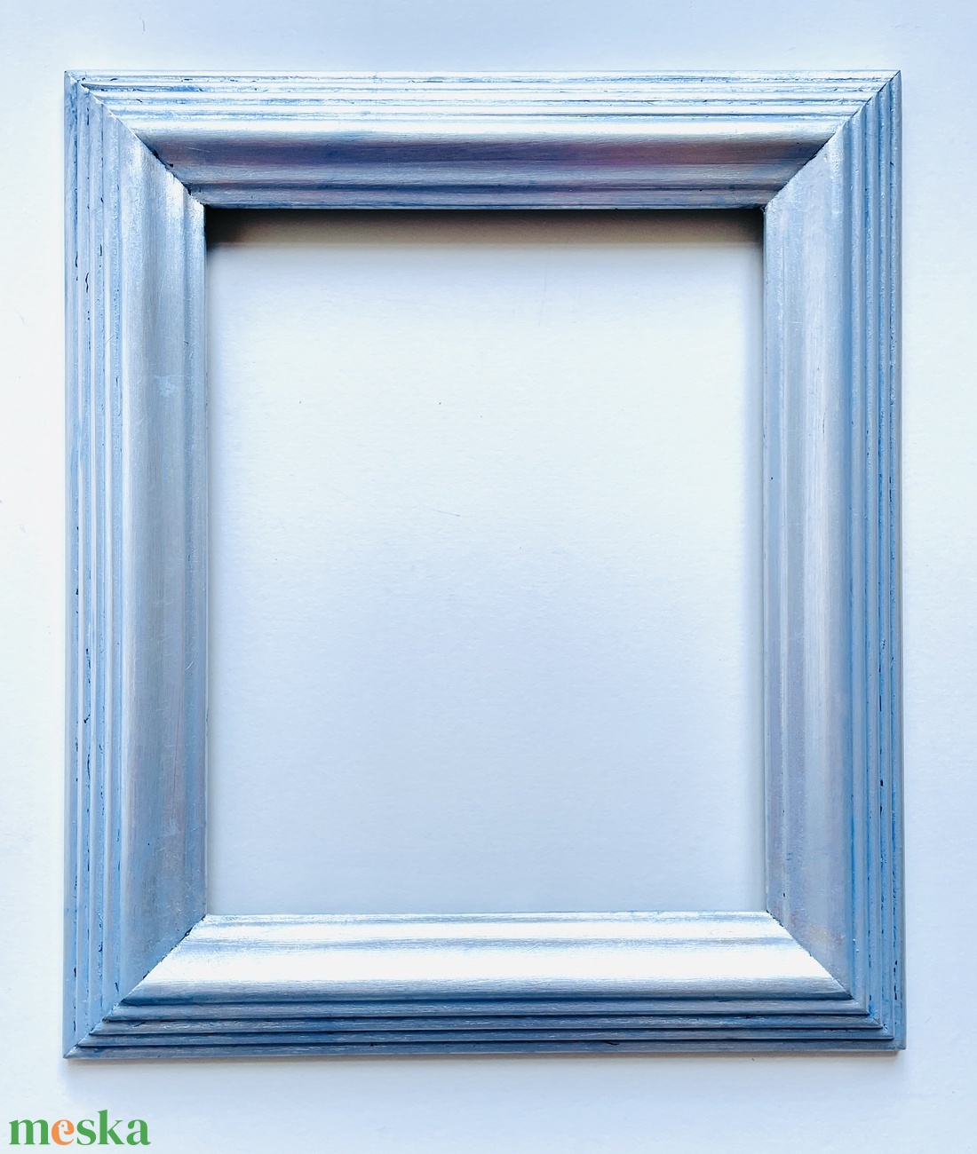 � Frosty Azure � Ezüst, jegeskék fa képkeret - otthon & életmód - dekoráció - kép & falikép - képkeret - Meska.hu