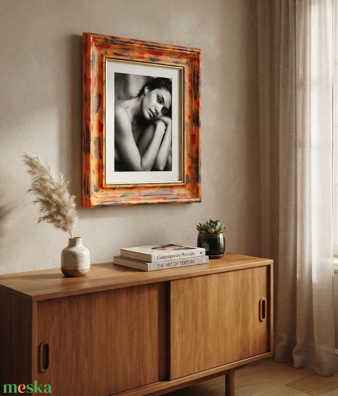 � Amber Sunset-Gold � Kézzel festett, fa képkeret arany belsővel - otthon & életmód - dekoráció - kép & falikép - képkeret - Meska.hu