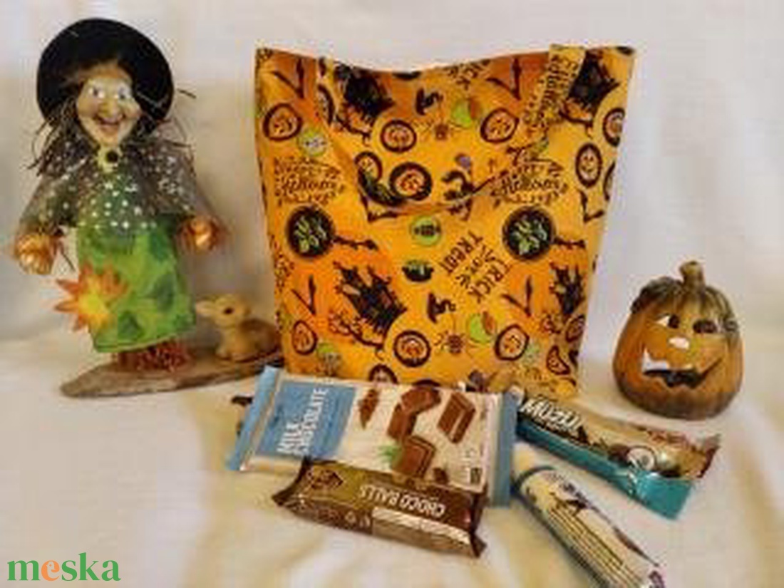 Halloween -i édesség gyűjtő táska - táska & tok - bevásárlás & shopper táska - shopper, textiltáska, szatyor - Meska.hu