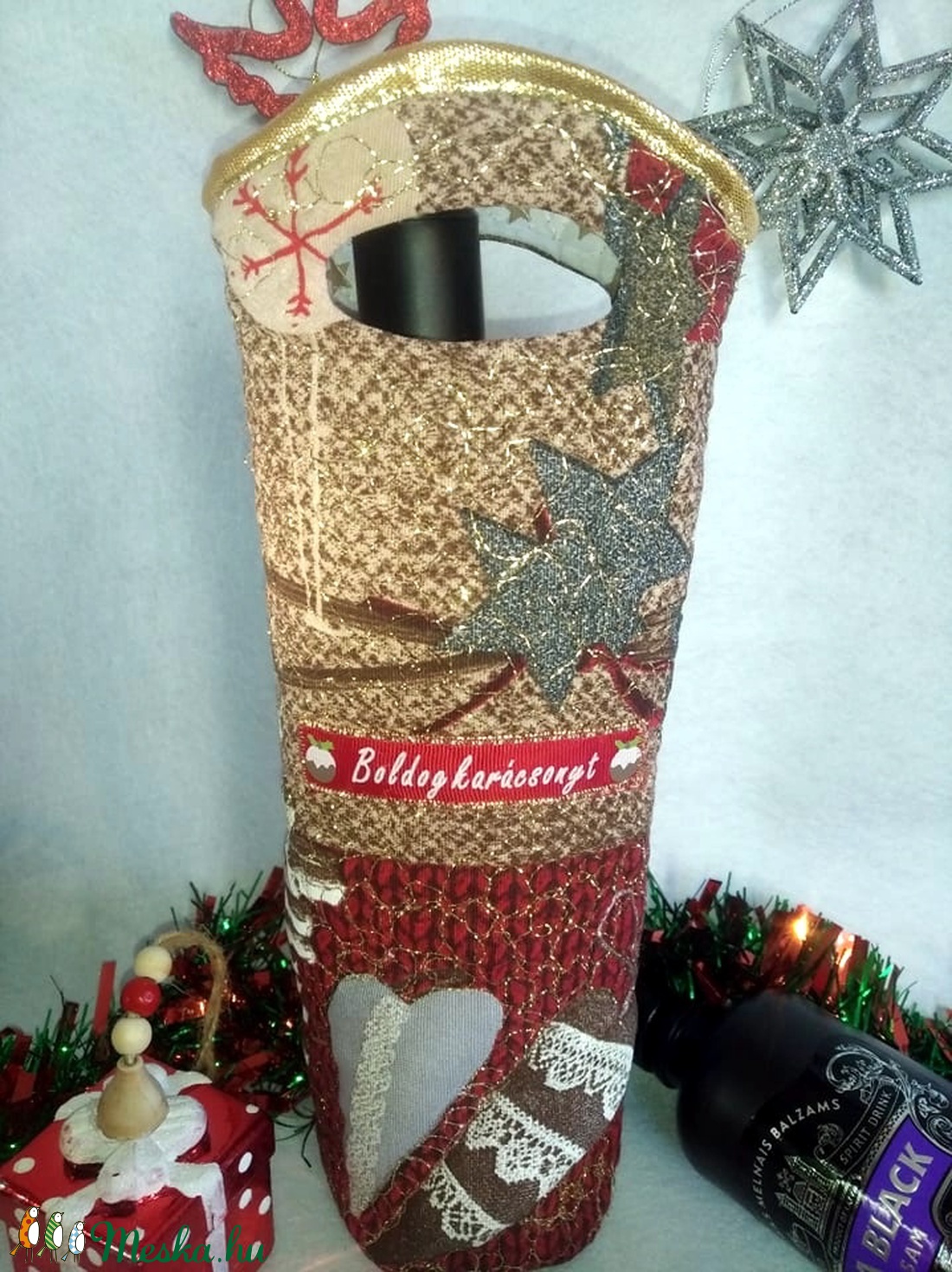 Italosüveg tartó/tasak - karácsony - karácsonyi ajándékozás - karácsonyi ajándékcsomagolás - Meska.hu Italosüveg tartó/tasak - karácsony - karácsonyi ajándékozás - karácsonyi ajándékcsomagolás - Meska.hu