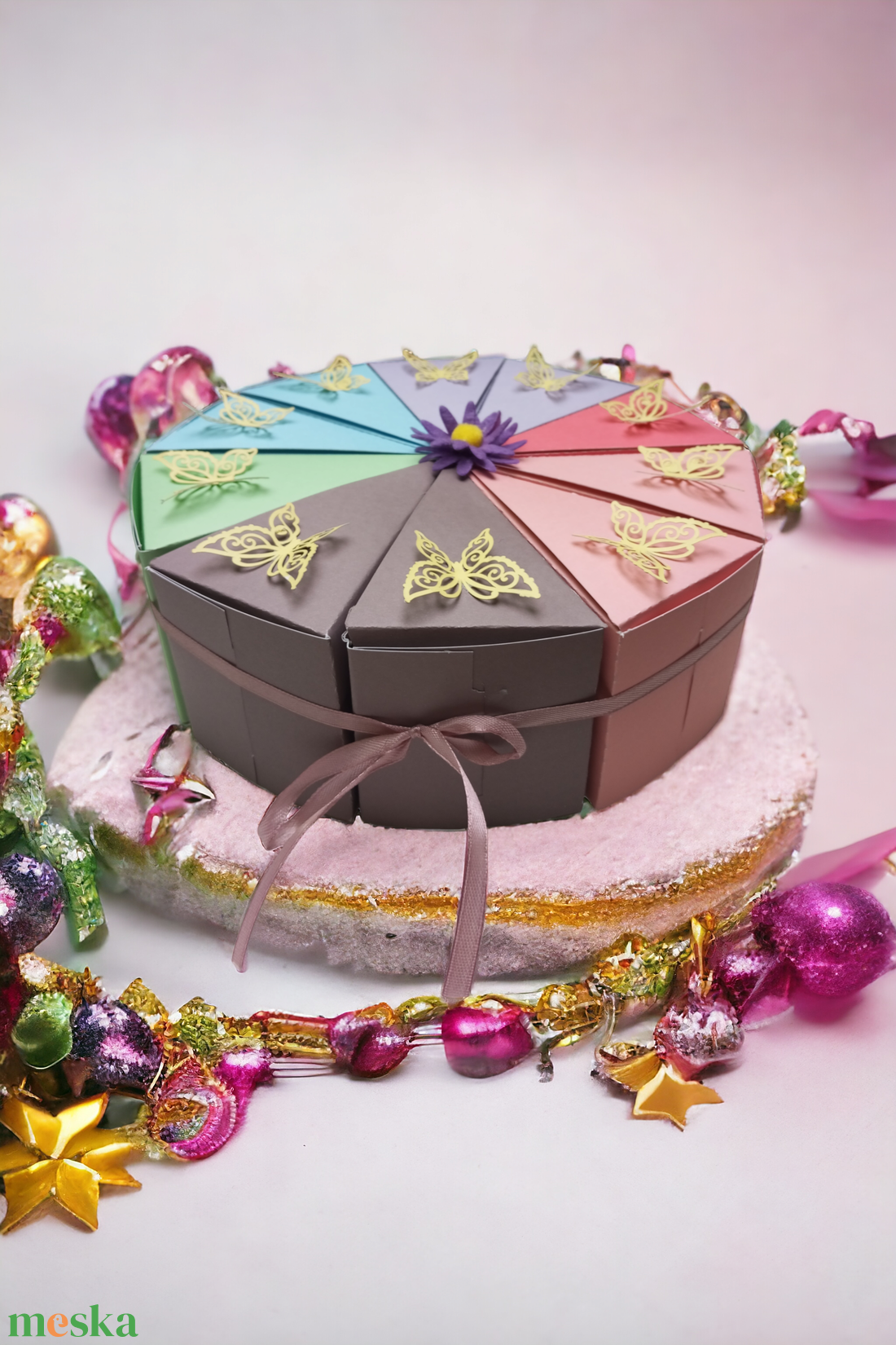 Papír torta  pillangós - otthon & életmód - papír, írószer - Meska.hu