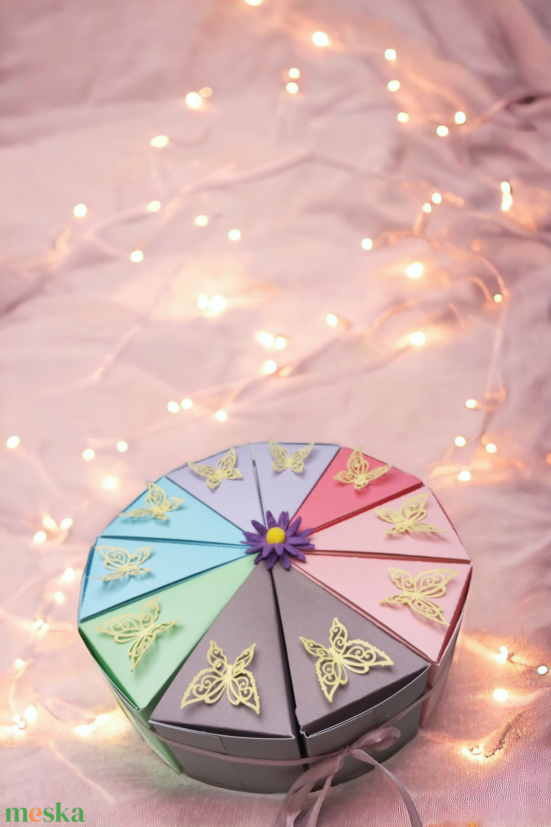 Papír torta  pillangós - otthon & életmód - papír, írószer - Meska.hu