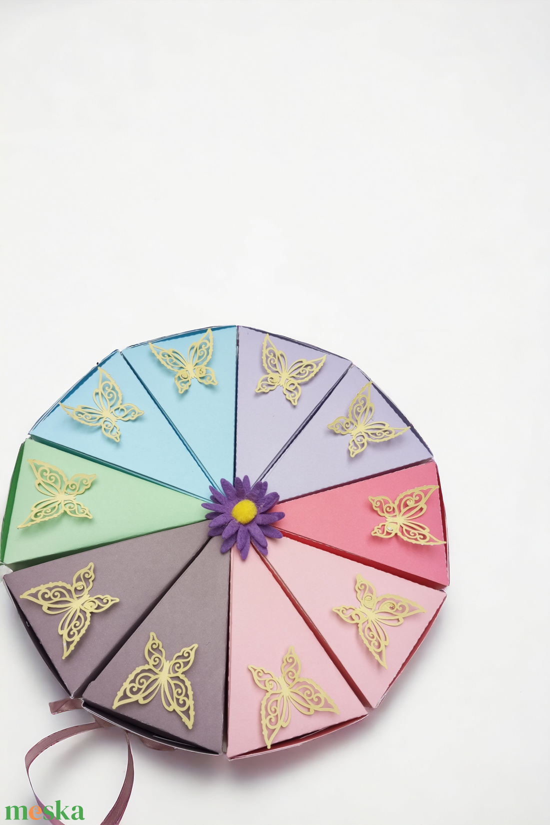 Papír torta  pillangós - otthon & életmód - papír, írószer - Meska.hu