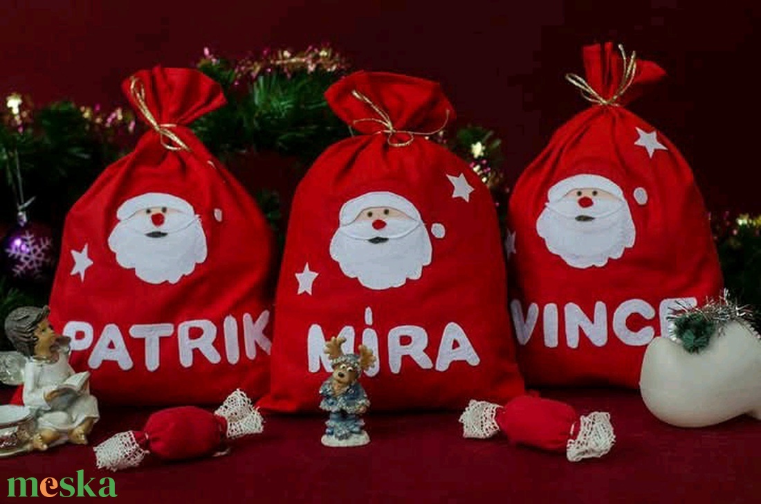 Névre szóló mikulászsák - karácsony - mikulás - mikulás zsák - Meska.hu Névre szóló mikulászsák - karácsony - mikulás - mikulás zsák - Meska.hu