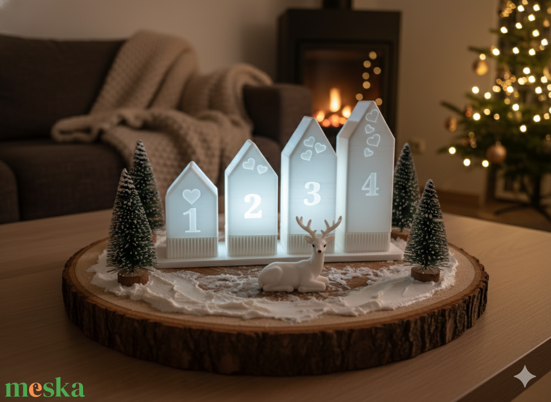 Adventi mécsestartó  - karácsony - adventi díszek - adventi gyertyadíszek és koszorúdíszek - Meska.hu