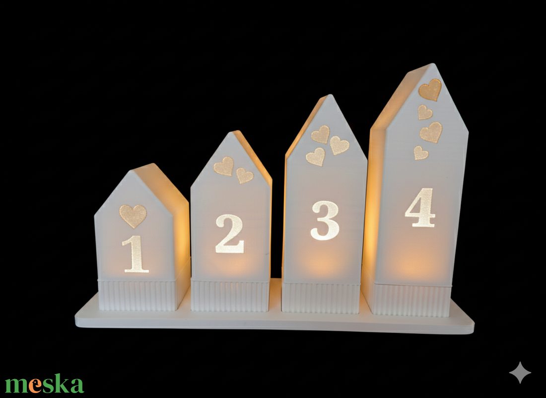 Adventi mécsestartó  - karácsony - adventi díszek - adventi gyertyadíszek és koszorúdíszek - Meska.hu