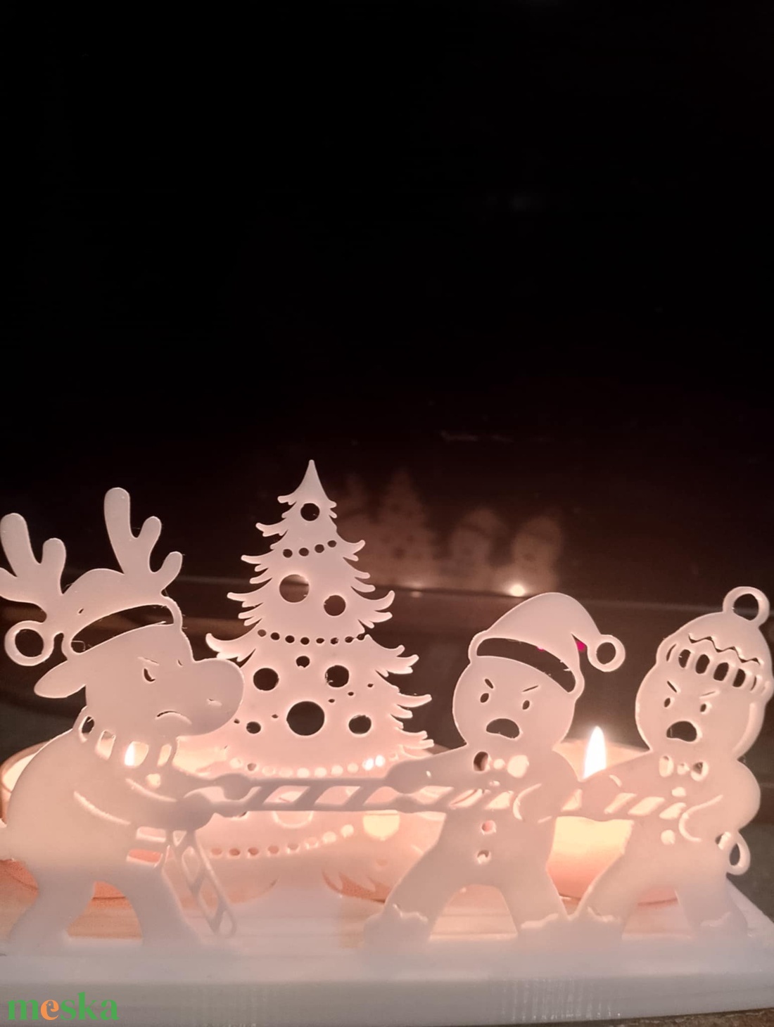 Karácsonyi mécsestartó  - karácsony - karácsonyi lakásdekoráció - karácsonyi illatgyertya, mécses - Meska.hu