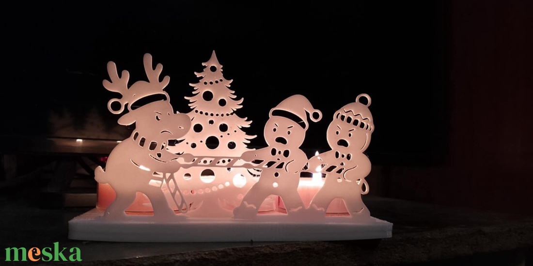 Karácsonyi mécsestartó  - karácsony - karácsonyi lakásdekoráció - karácsonyi illatgyertya, mécses - Meska.hu