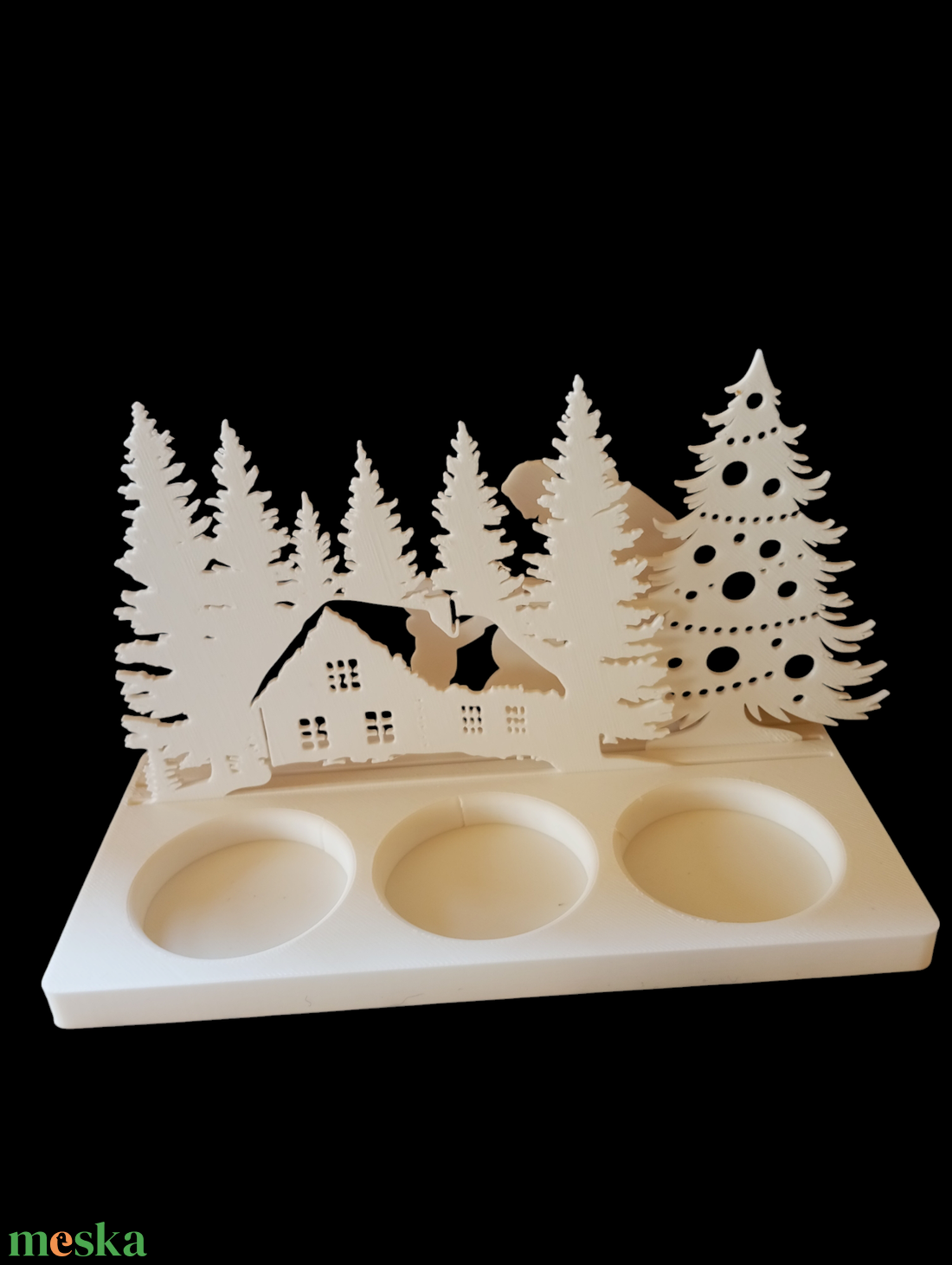 Karácsonyi mécsestartó  - karácsony - karácsonyi lakásdekoráció - karácsonyi illatgyertya, mécses - Meska.hu