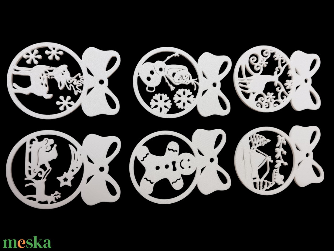 Karácsonyfa dísz szett  - karácsony - karácsonyi lakásdekoráció - karácsonyfadíszek - Meska.hu