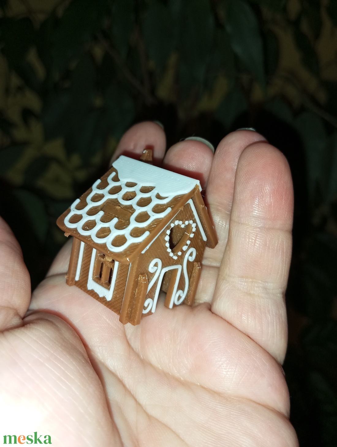 Mézeskalács házikó szerelő képeslap - karácsony - karácsonyi ajándékozás - karácsonyi képeslap, üdvözlőlap, ajándékkísérő - Meska.hu