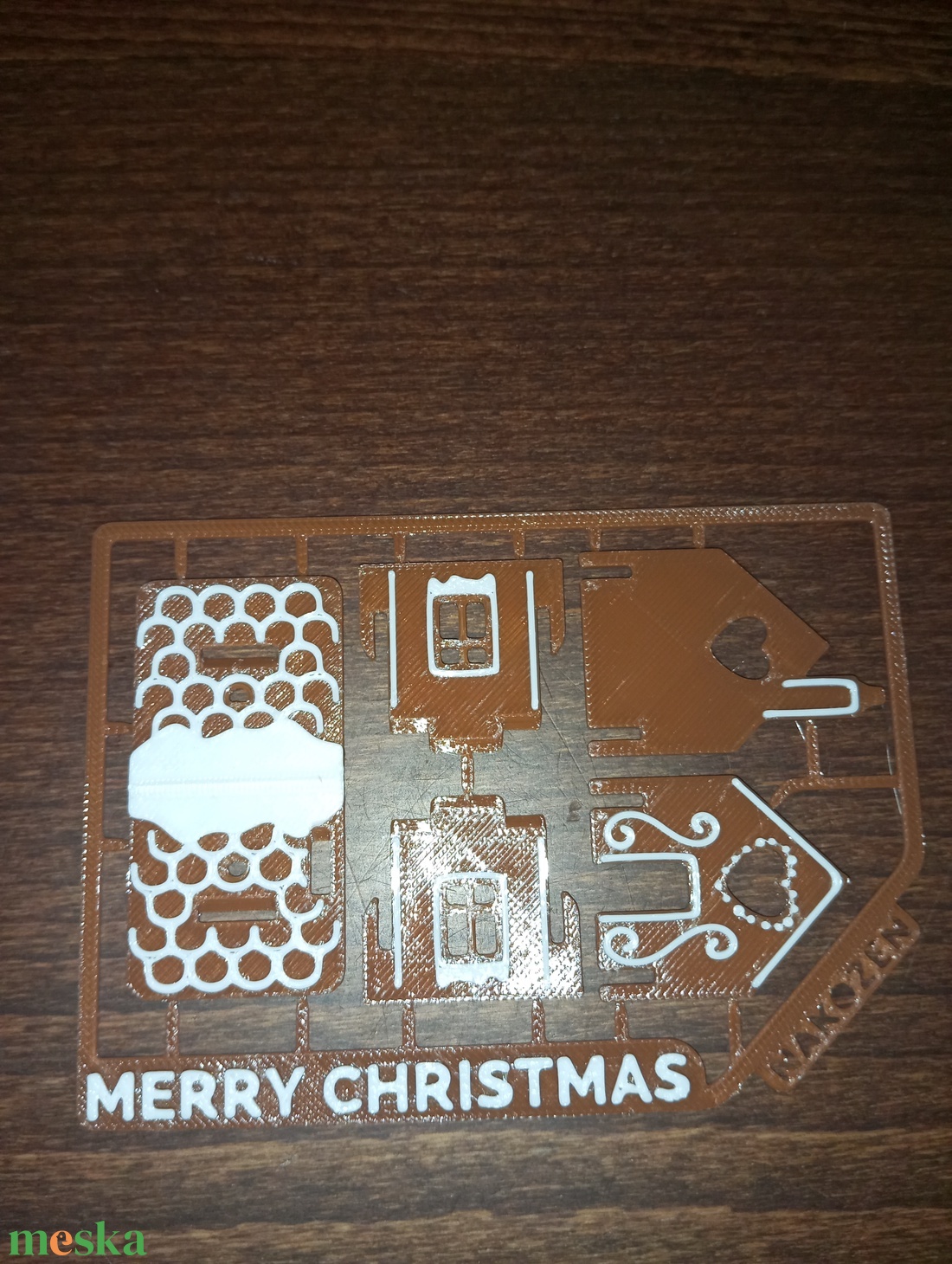 Mézeskalács házikó szerelő képeslap - karácsony - karácsonyi ajándékozás - karácsonyi képeslap, üdvözlőlap, ajándékkísérő - Meska.hu