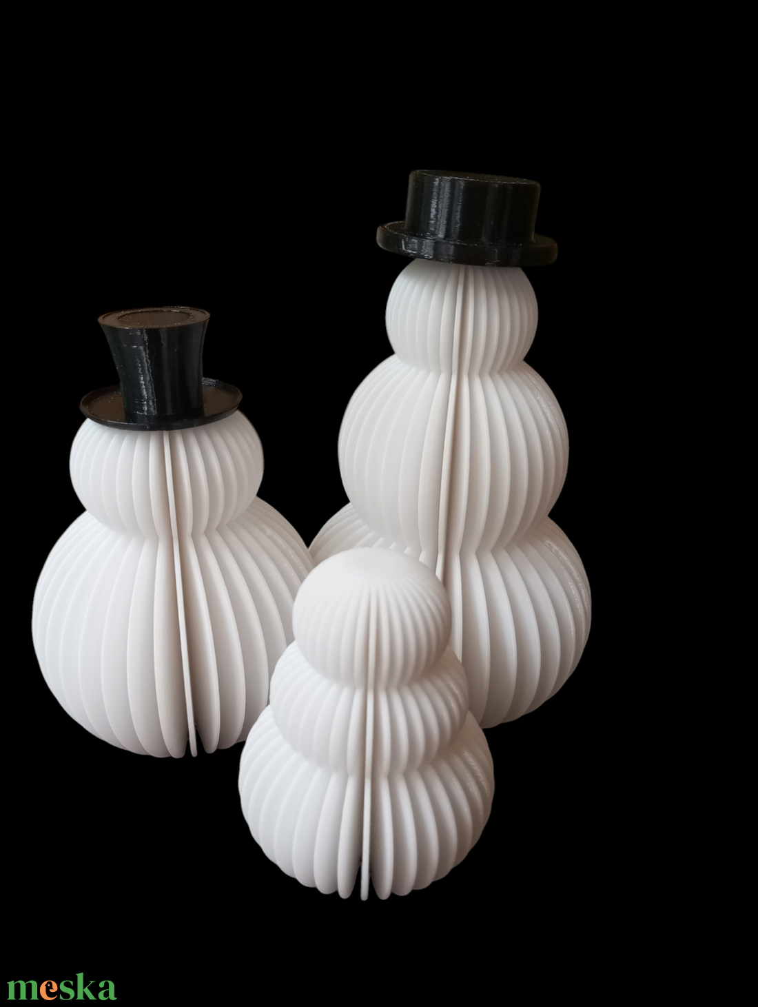 Modern hóember család  - karácsony - karácsonyi lakásdekoráció - karácsonyi lakásdíszek - Meska.hu