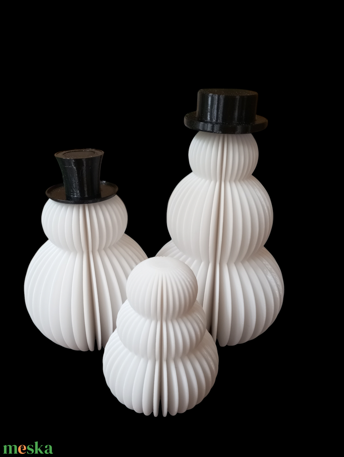 Modern hóember család  - karácsony - karácsonyi lakásdekoráció - karácsonyi lakásdíszek - Meska.hu