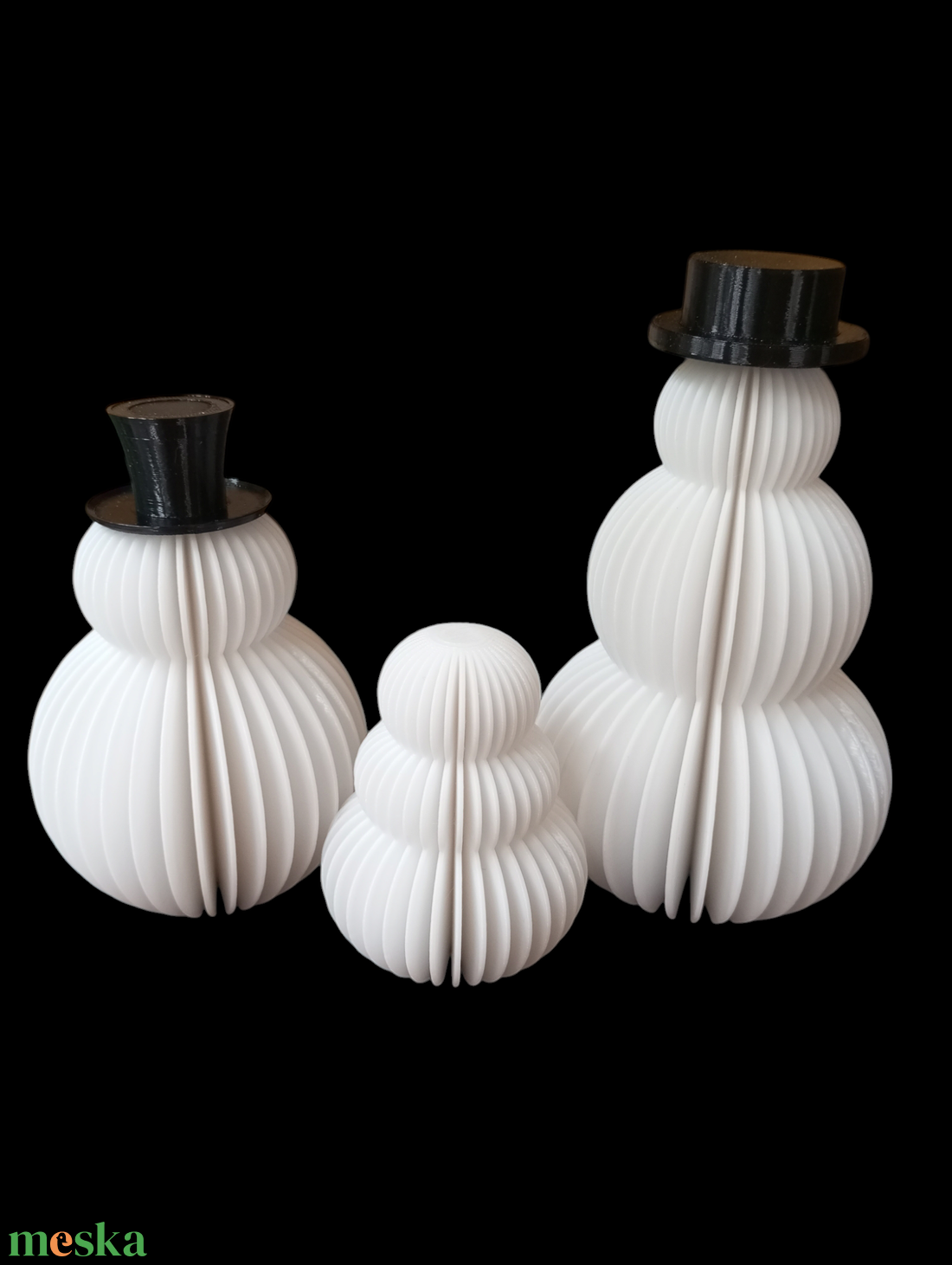 Modern hóember család  - karácsony - karácsonyi lakásdekoráció - karácsonyi lakásdíszek - Meska.hu