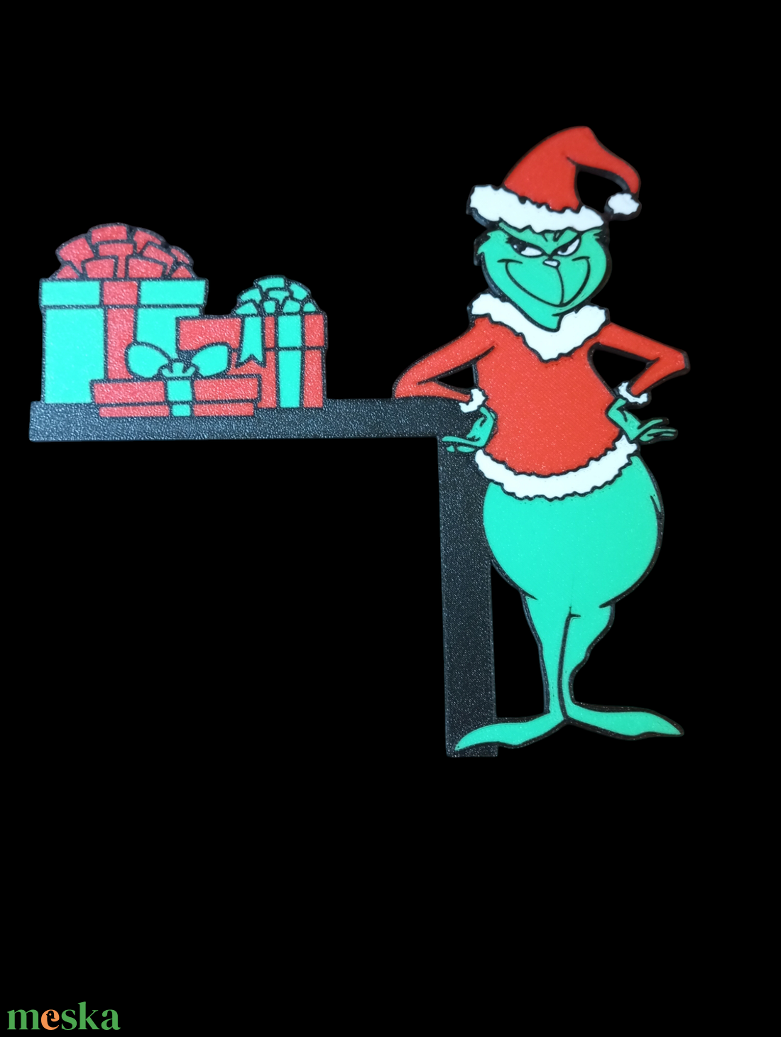 Grinch Grincs sarokdísz  - karácsony - karácsonyi lakásdekoráció - karácsonyi ajtódíszek - Meska.hu