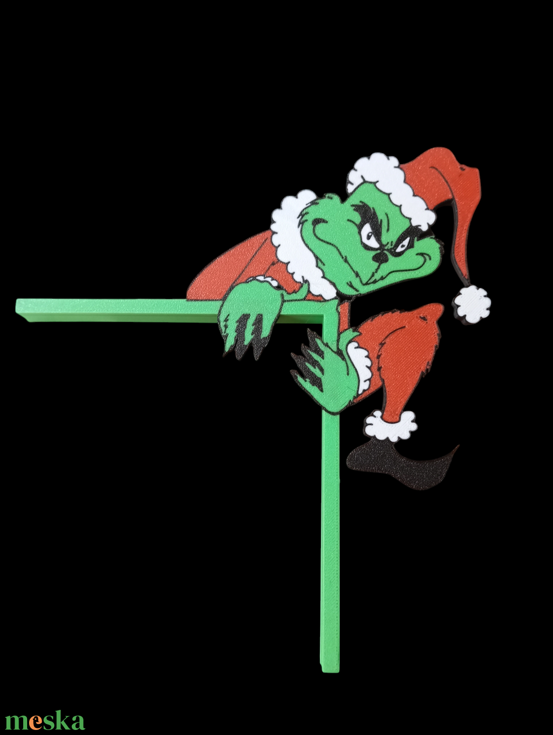 Grinch Grincs sarokdísz  - karácsony - karácsonyi lakásdekoráció - karácsonyi ajtódíszek - Meska.hu