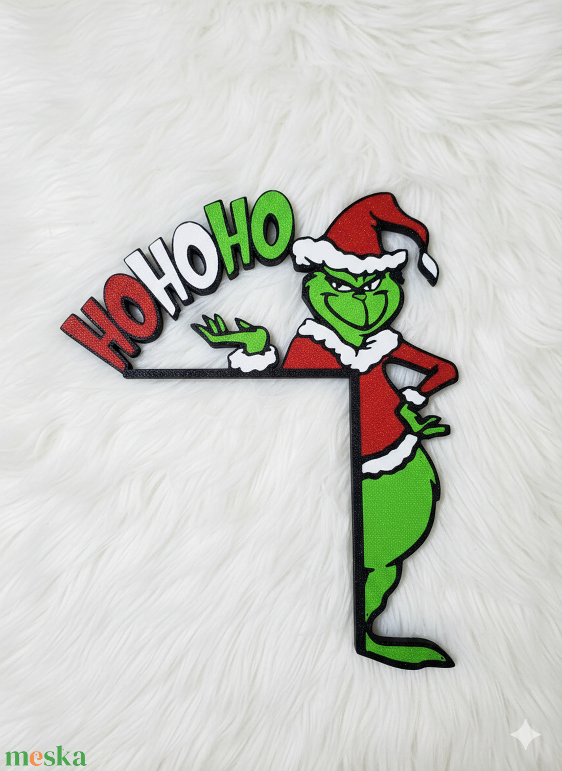 Grinch Grincs sarokdísz  - karácsony - karácsonyi lakásdekoráció - karácsonyi ajtódíszek - Meska.hu