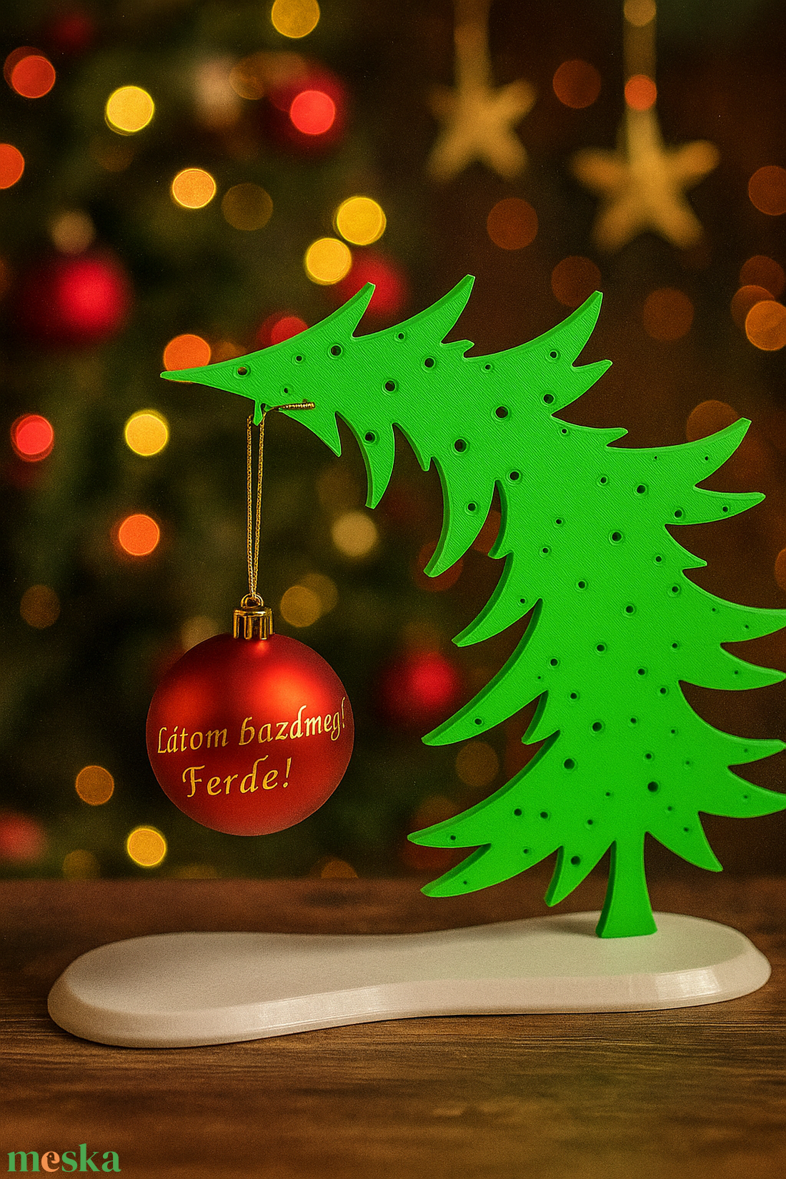 Karácsonyfagömb bemutató állvany  - karácsony - karácsonyi lakásdekoráció - karácsonyfadíszek - Meska.hu