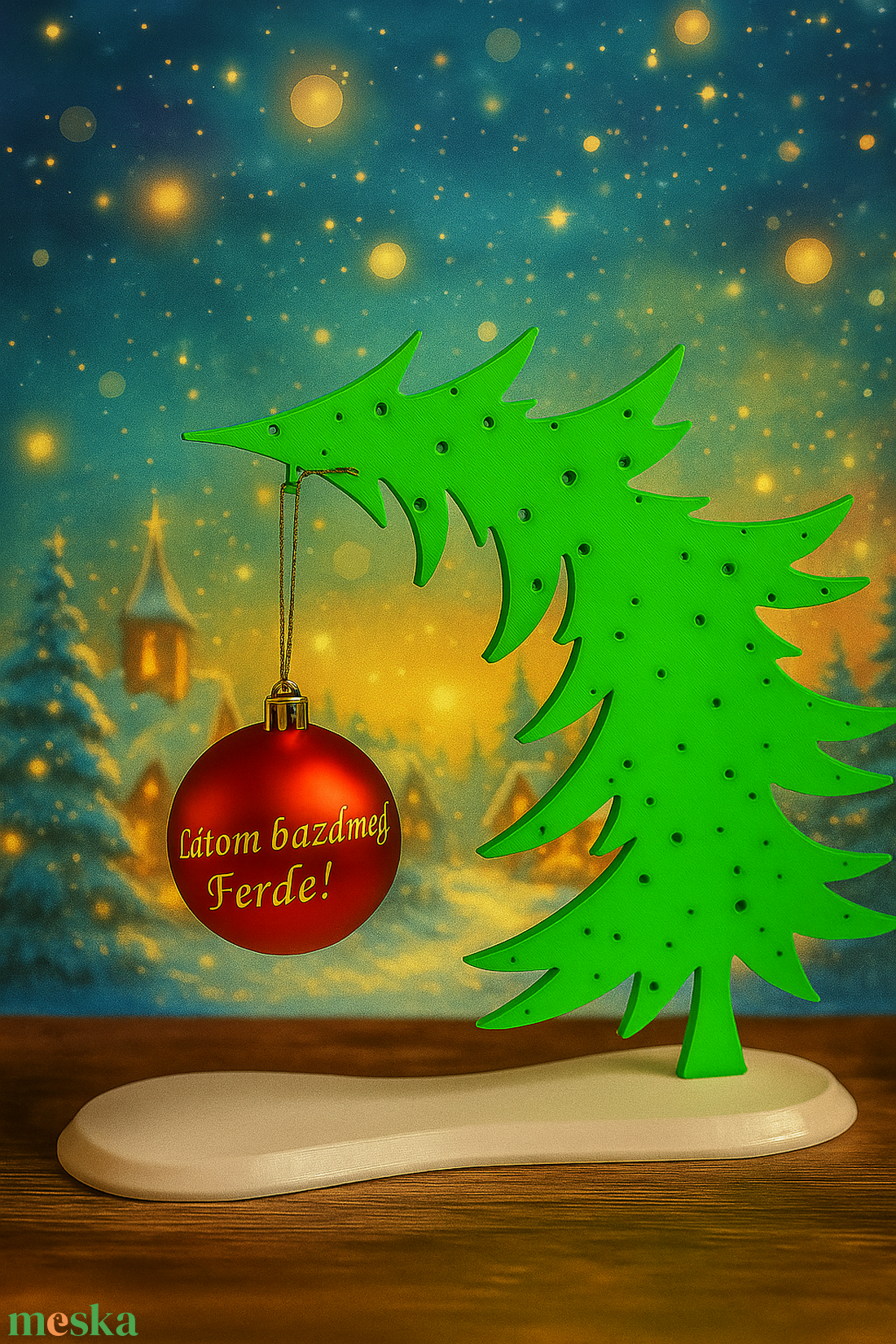 Karácsonyfagömb bemutató állvany  - karácsony - karácsonyi lakásdekoráció - karácsonyfadíszek - Meska.hu