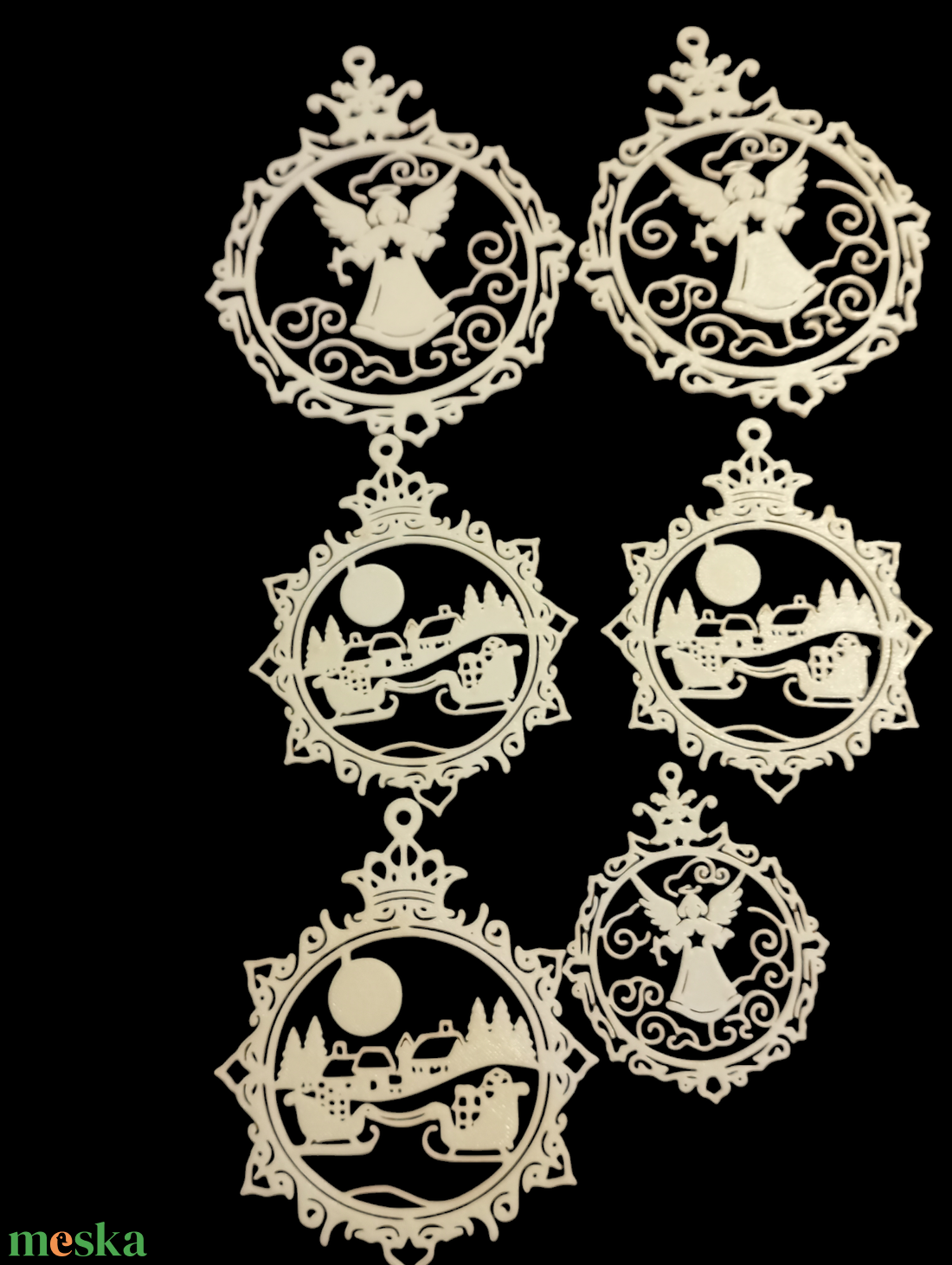 Karácsonyfa dísz szett  - karácsony - karácsonyi lakásdekoráció - karácsonyfadíszek - Meska.hu