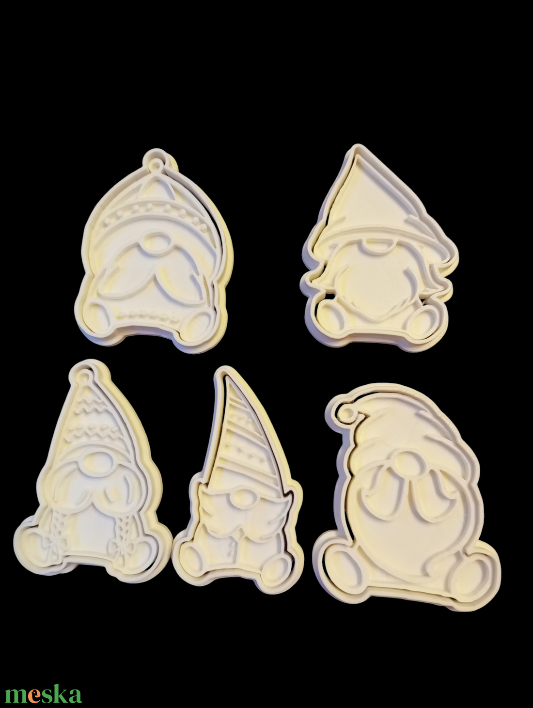 Karácsonyi manók sütikiszúró és pecsét szett  - karácsony - karácsonyi sütés-főzés - Meska.hu