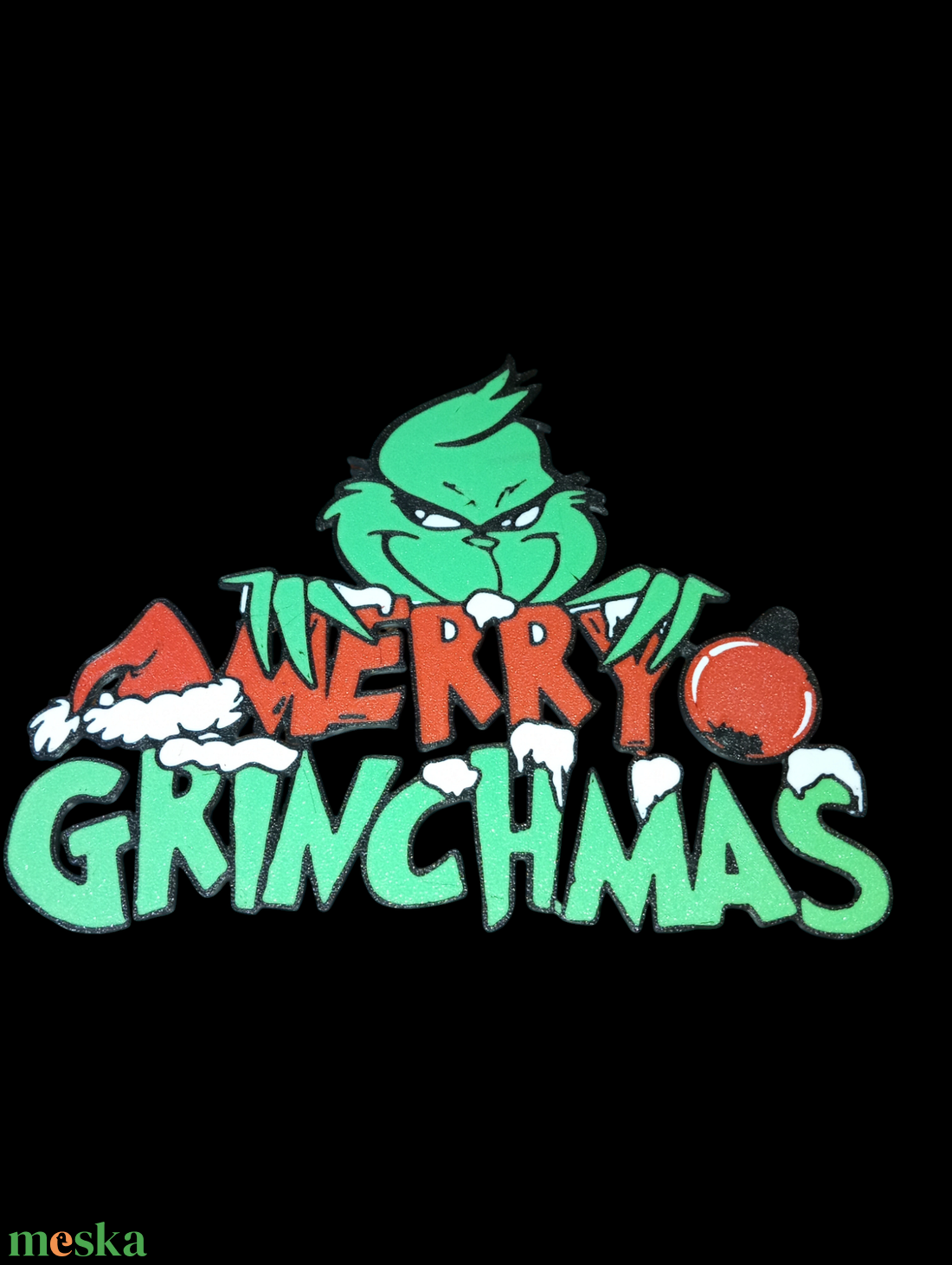 Grinch Grincs tábla  - karácsony - karácsonyi lakásdekoráció - karácsonyi lakásdíszek - Meska.hu