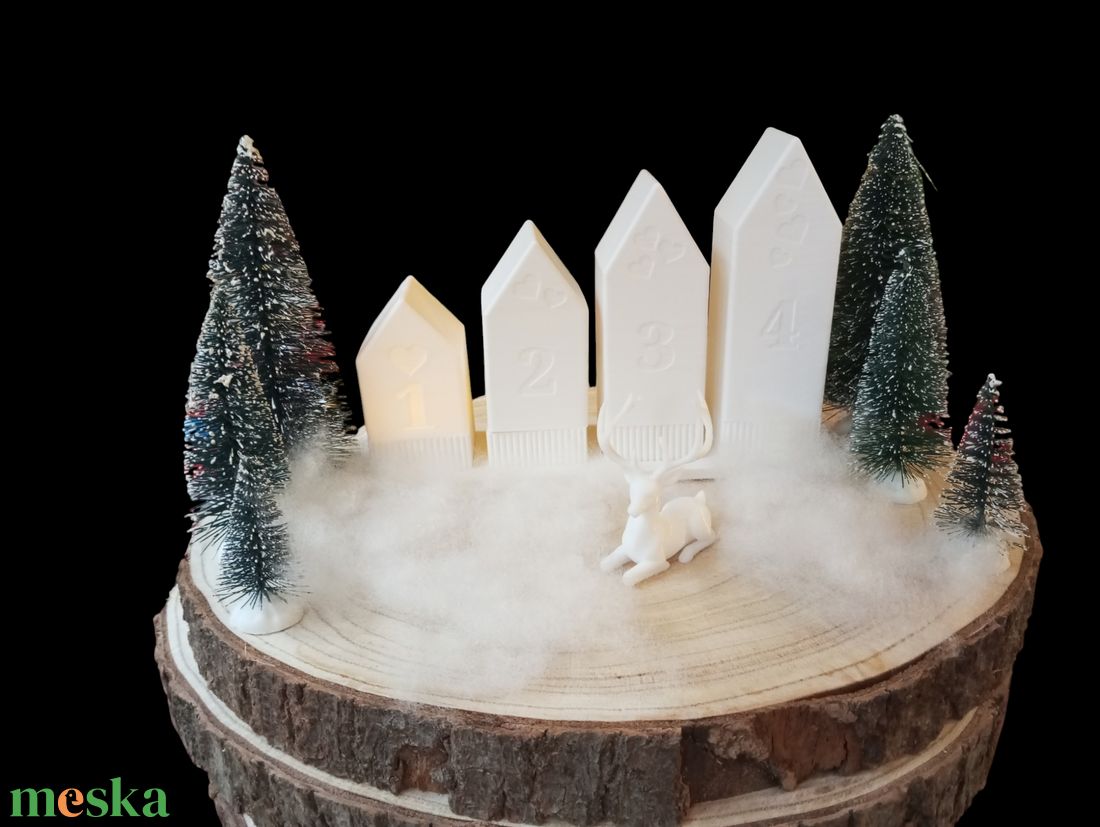 Adventi tűzbiztos asztali dekoráció  - karácsony - adventi díszek - adventi asztaldísz - Meska.hu