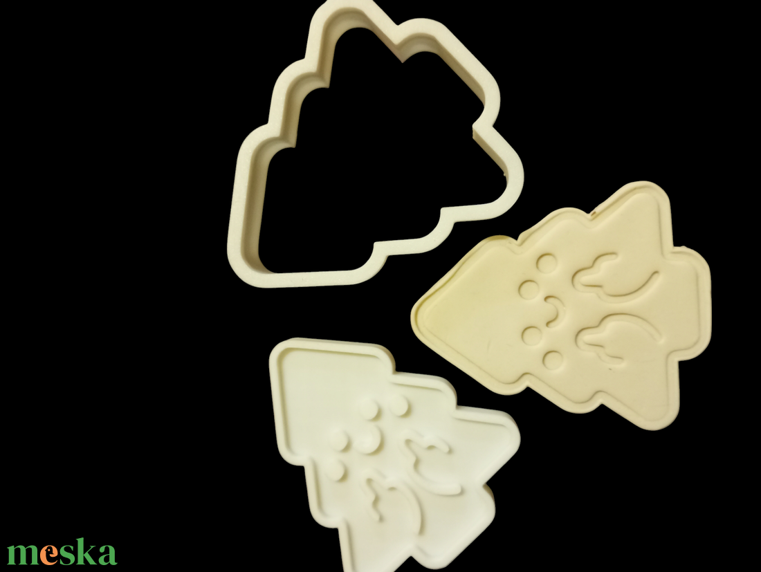 Vicces karácsonyfa sütikiszúró és pecsét szett  - otthon & életmód - konyhafelszerelés, tálalás - sütés, főzés - sütikiszúró - Meska.hu