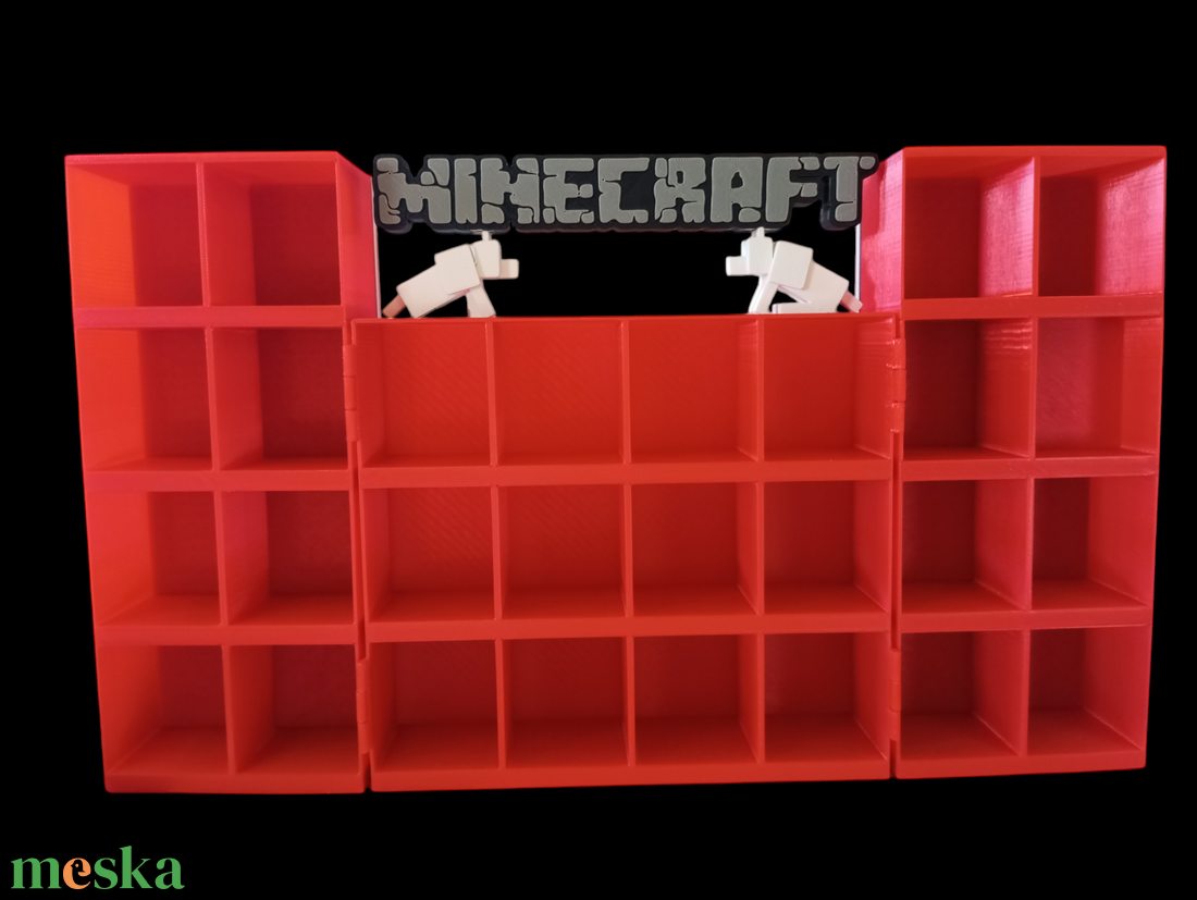 Minecraft Kinder Joy figura tartó szekrény  - baba - mama - babaszobabútor - játéktároló - Meska.hu