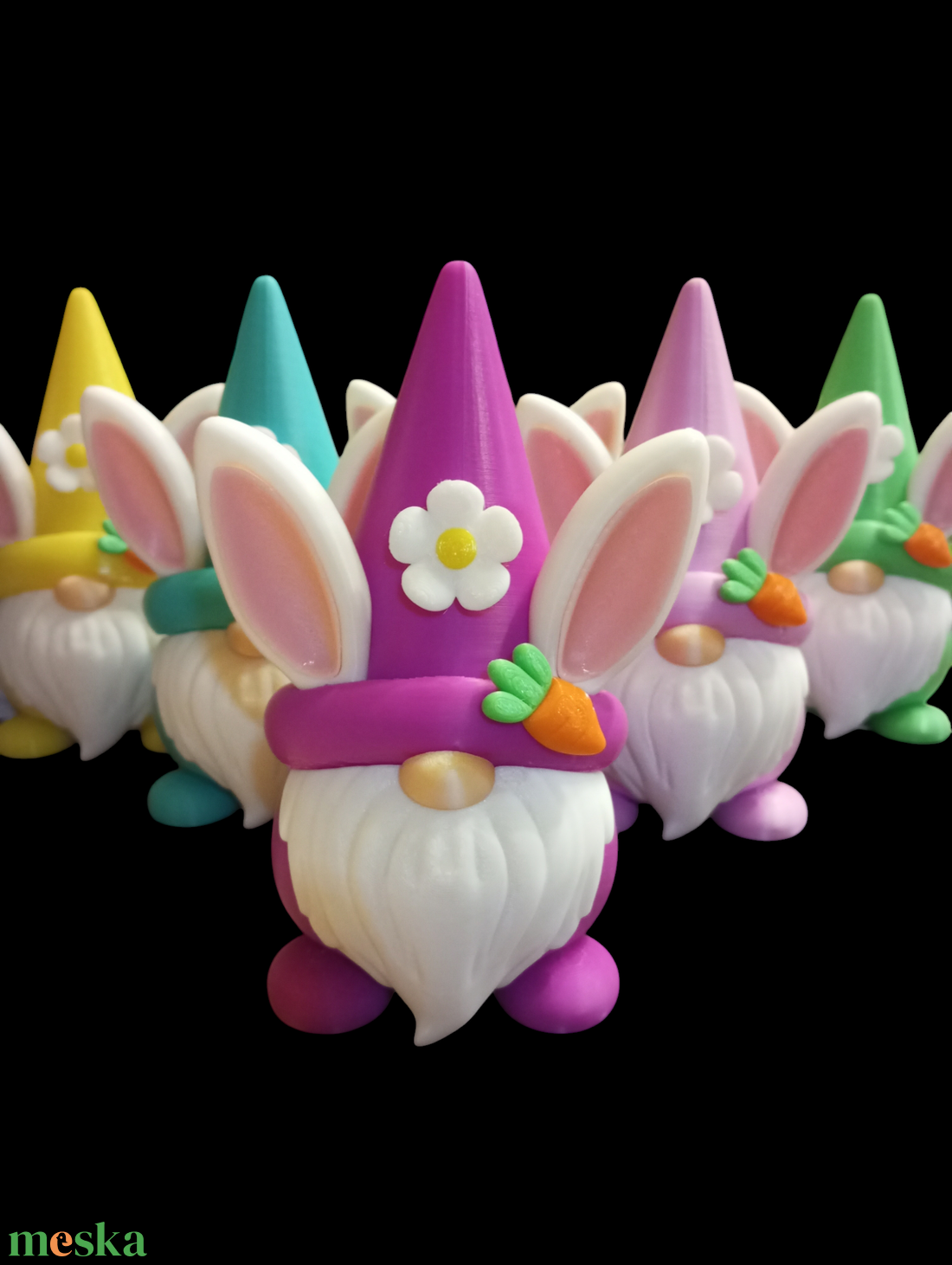 Húsvéti nyuszifüles manó - ünnepi díszek, dekorációk - húsvéti díszek és dekorációk - húsvéti asztaldíszek - Meska.hu