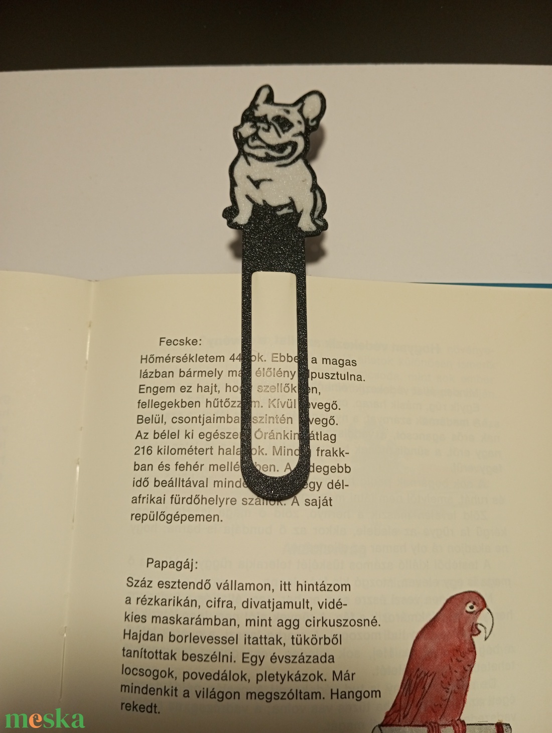 Francia bulldog könyvjelző  - könyv & zene - könyvjelző - Meska.hu