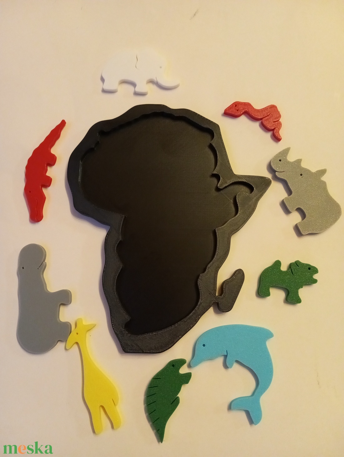 Afrikai állatok logikai puzzle kirakós  - játék & sport - puzzle - forma puzzle - Meska.hu