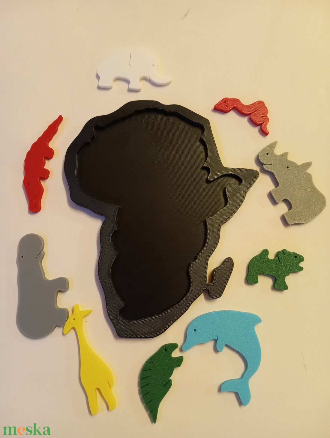 Afrikai állatok logikai puzzle kirakós  - játék & sport - puzzle - forma puzzle - Meska.hu