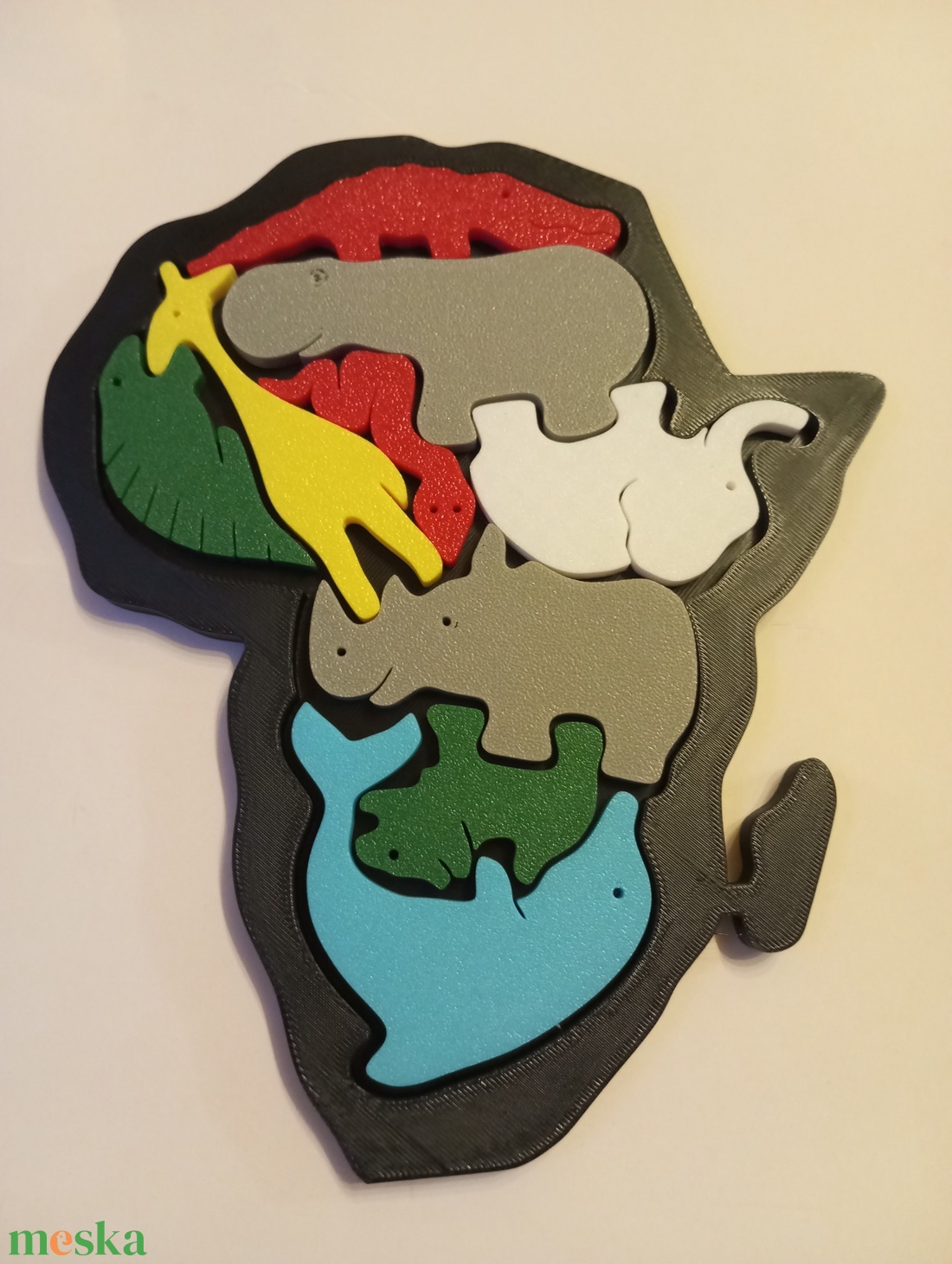Afrikai állatok logikai puzzle kirakós  - játék & sport - puzzle - forma puzzle - Meska.hu