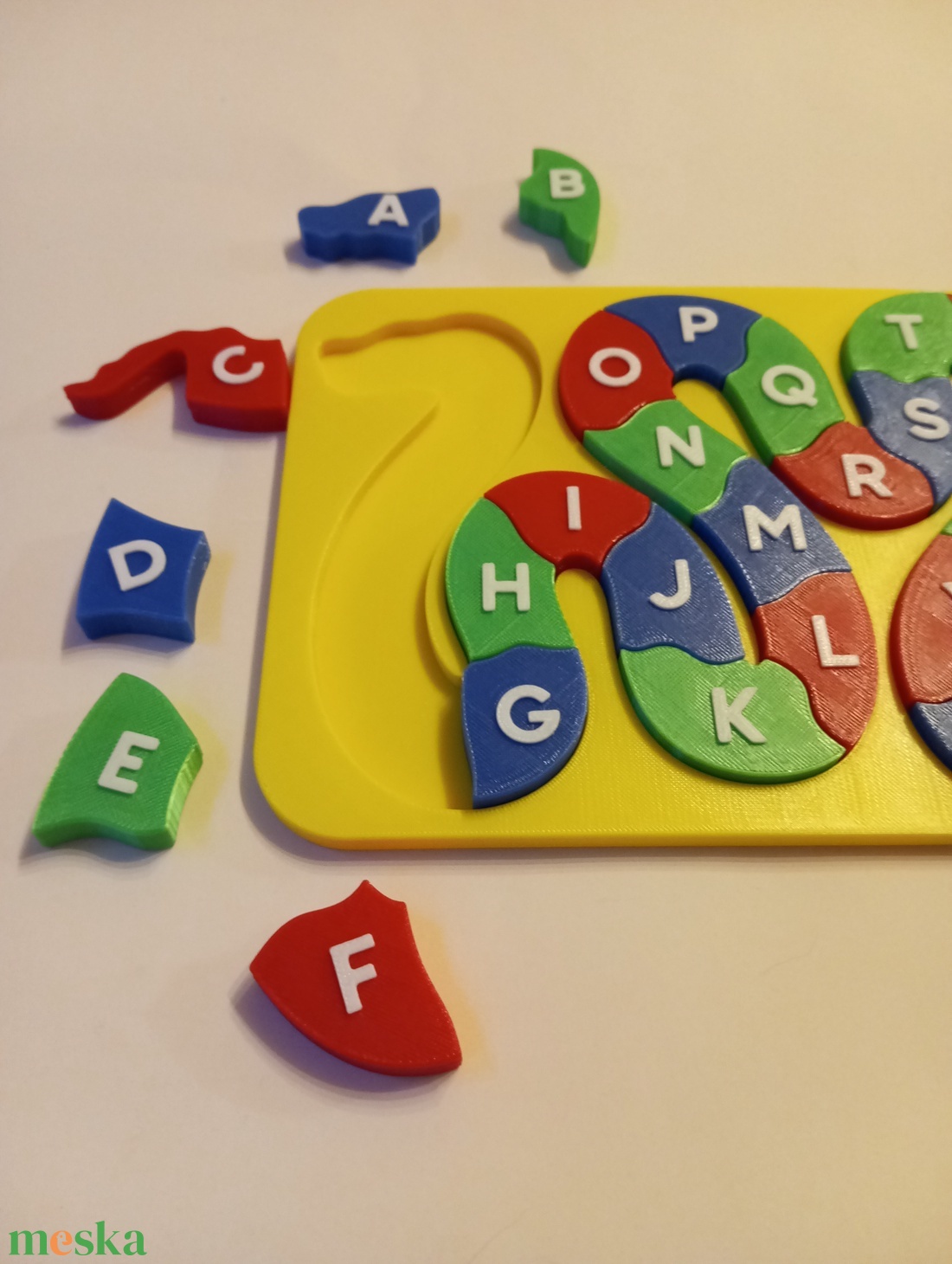 Betű kigyó puzzle kirakó  - játék & sport - puzzle - forma puzzle - Meska.hu