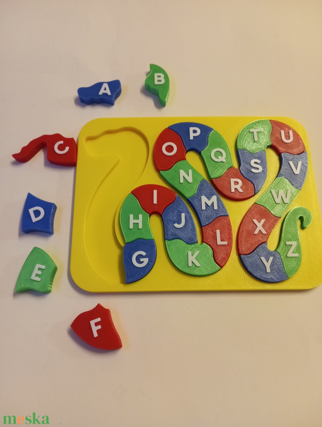 Betű kigyó puzzle kirakó  - játék & sport - puzzle - forma puzzle - Meska.hu