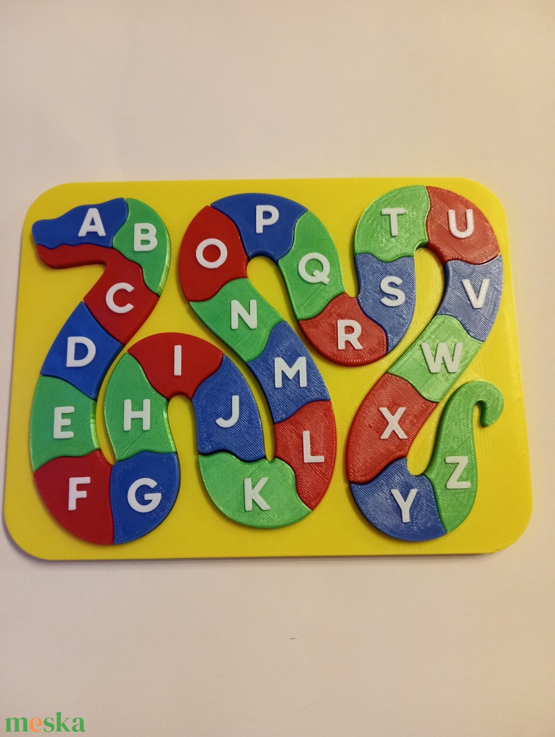 Betű kigyó puzzle kirakó  - játék & sport - puzzle - forma puzzle - Meska.hu