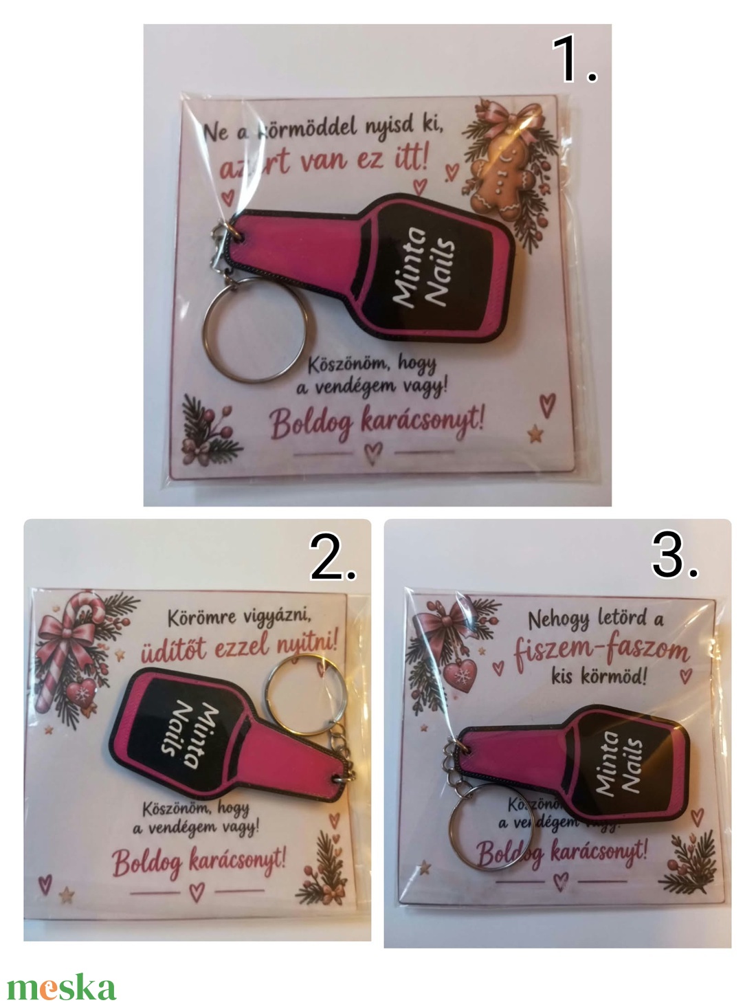 Karácsonyi vendég ajándék körmösök számára  - karácsony - mikulás - mikulás ajándékok - Meska.hu