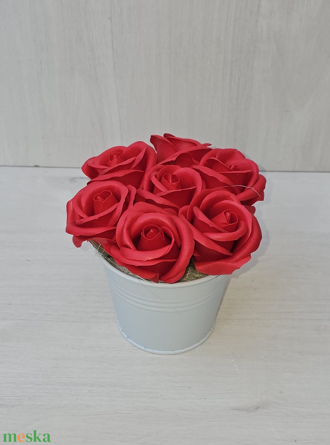 Szapparonózsa vödörben - otthon & életmód - virágdekoráció - virágdíszek - asztali virágdísz - Meska.hu