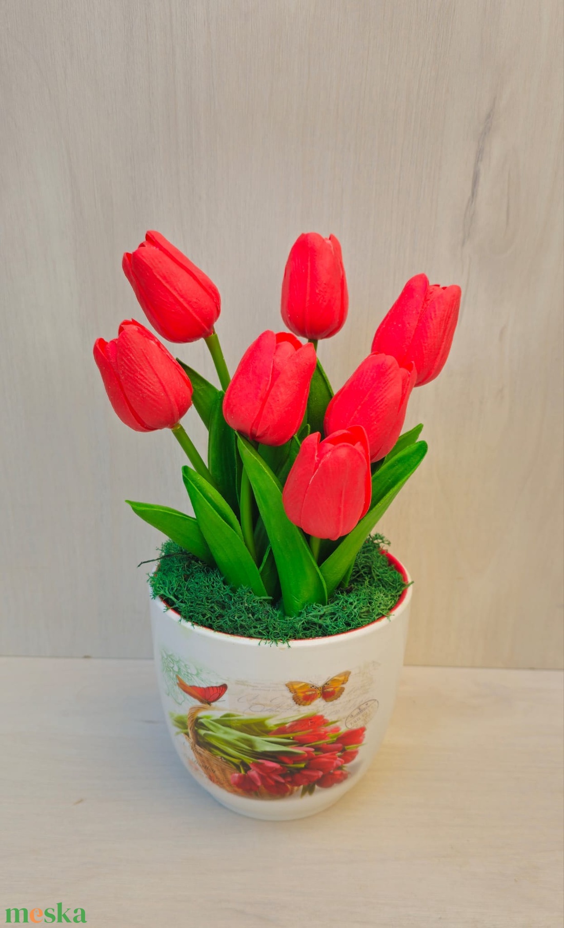 Tulipán kerámia kaspóban - otthon & életmód - dekoráció - asztal és polc dekoráció - asztaldísz - Meska.hu Tulipán kerámia kaspóban - otthon & életmód - dekoráció - asztal és polc dekoráció - asztaldísz - Meska.hu