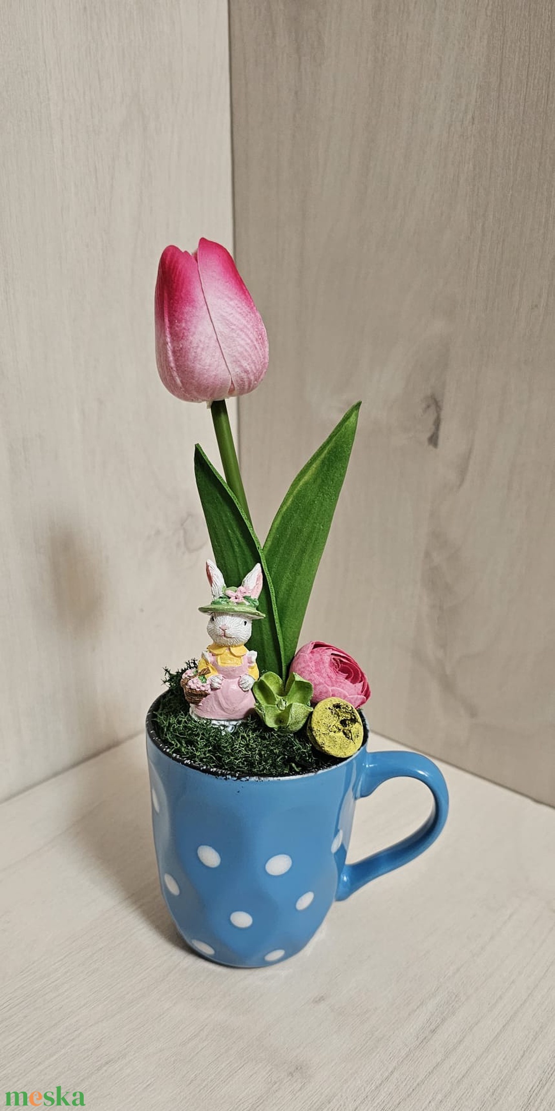 Poharas tulipán - otthon & életmód - dekoráció - asztal és polc dekoráció - asztaldísz - Meska.hu