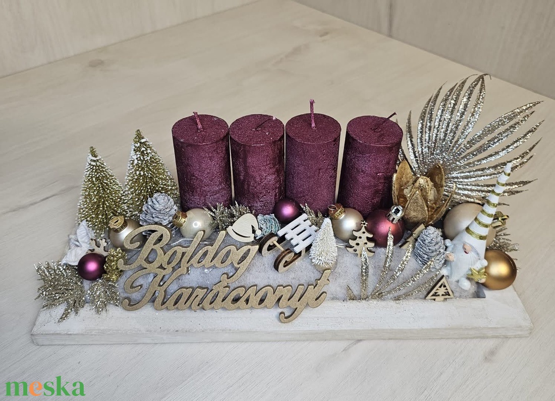 Adventi fatálcás dekor - karácsony - karácsonyi lakásdekoráció - karácsonyi ajtódíszek - Meska.hu