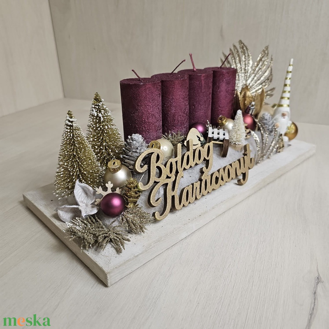 Adventi fatálcás dekor - karácsony - karácsonyi lakásdekoráció - karácsonyi ajtódíszek - Meska.hu