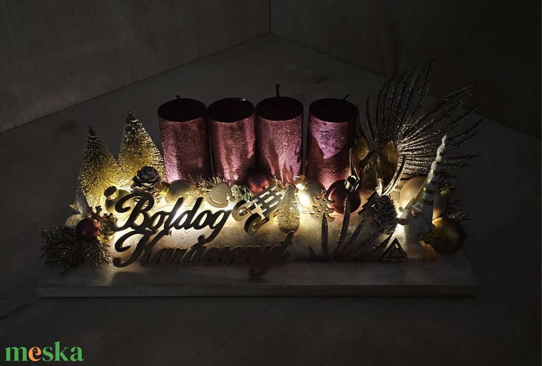 Adventi fatálcás dekor - karácsony - karácsonyi lakásdekoráció - karácsonyi ajtódíszek - Meska.hu