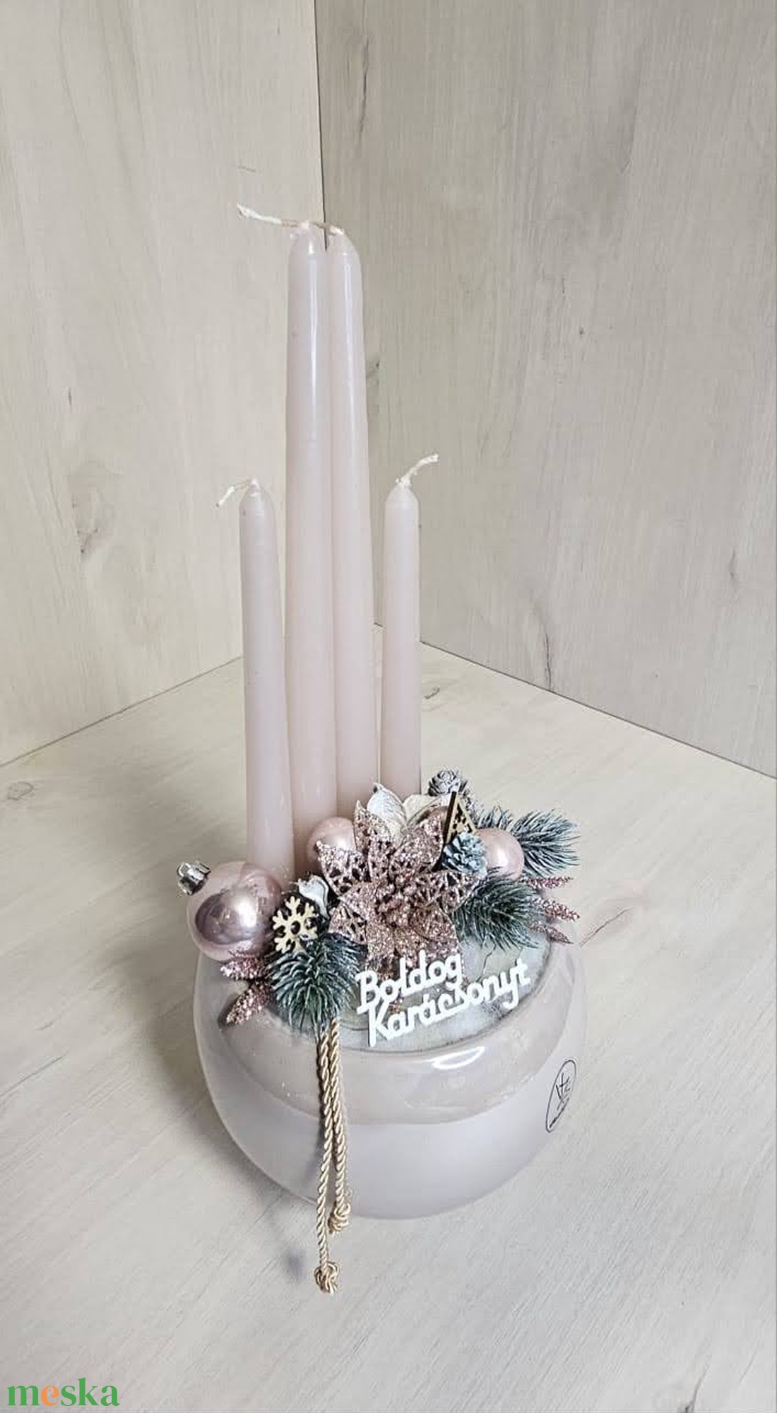 Adventi VZS kaspós dekor - karácsony - karácsonyi lakásdekoráció - karácsonyi ajtódíszek - Meska.hu