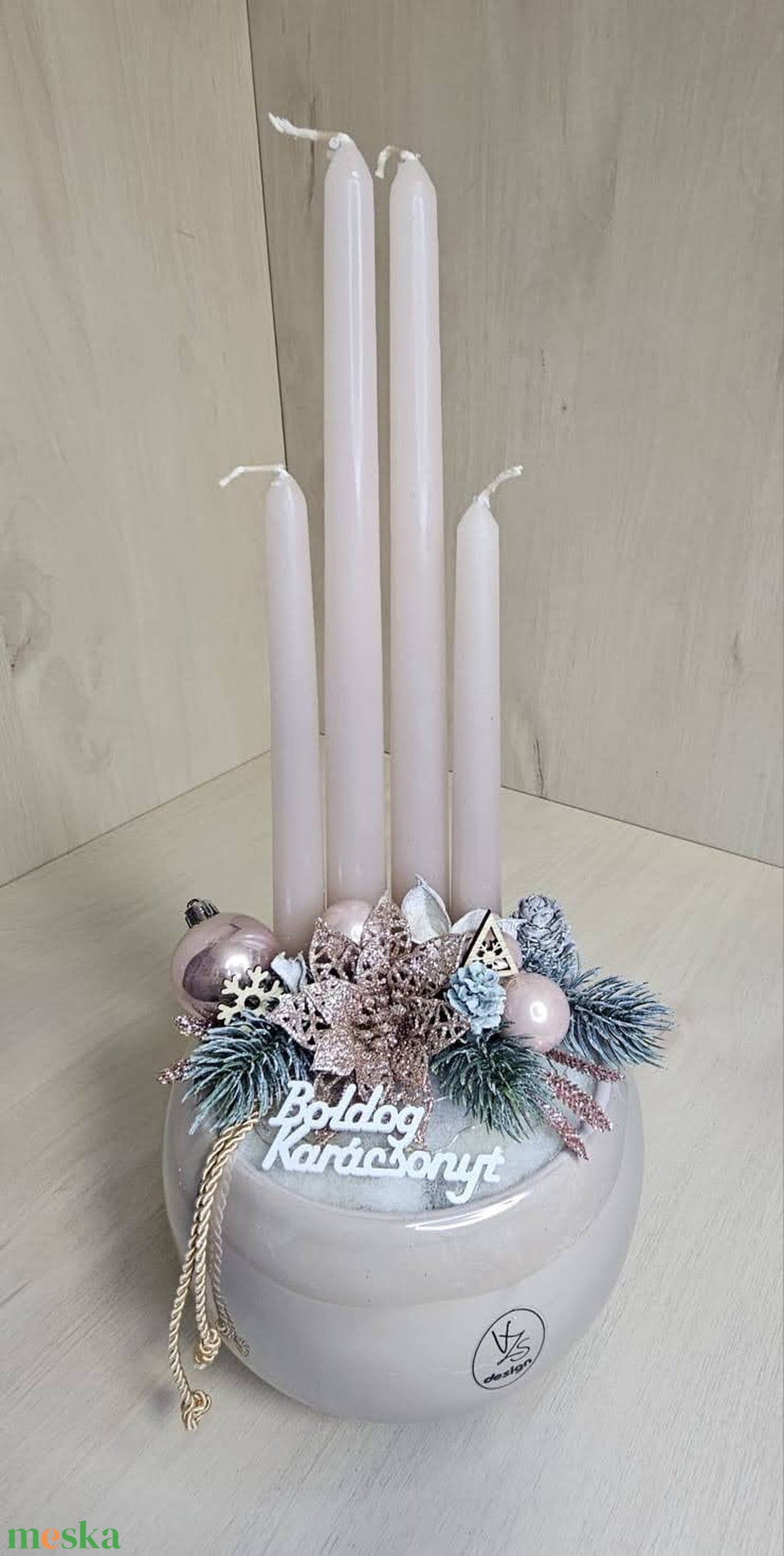 Adventi VZS kaspós dekor - karácsony - karácsonyi lakásdekoráció - karácsonyi ajtódíszek - Meska.hu