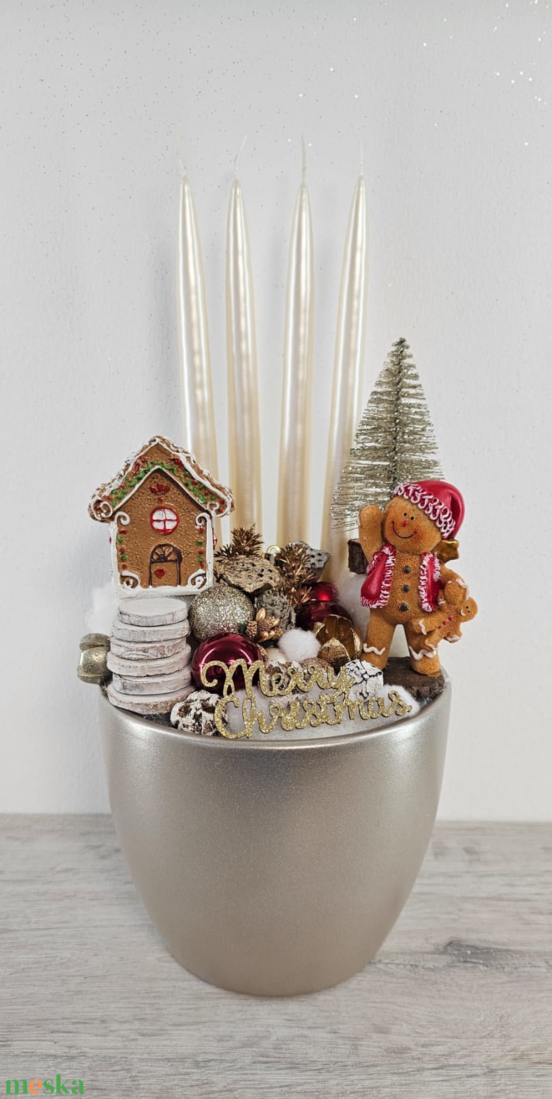 Adventi kaspós dekor - karácsony - karácsonyi lakásdekoráció - karácsonyi ajtódíszek - Meska.hu