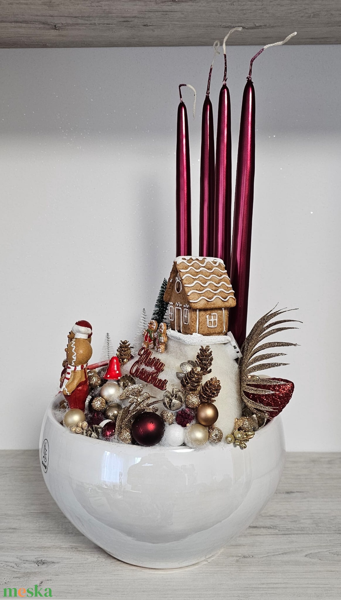 Adventi kaspós dekor - karácsony - karácsonyi lakásdekoráció - karácsonyi ajtódíszek - Meska.hu